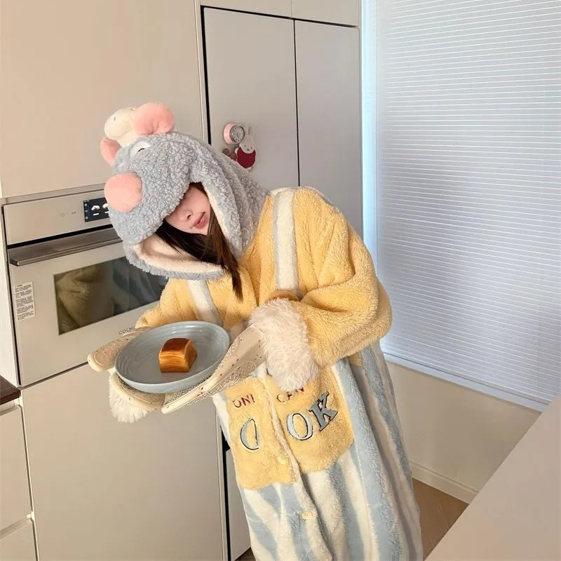 Tippet Line - Cartoon Disney Ratatouille Robe Cute Coral