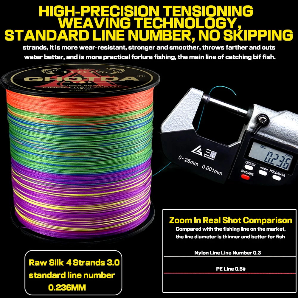 GHOTDA Braid Fishing line 300M - Monofilament Line review and price
